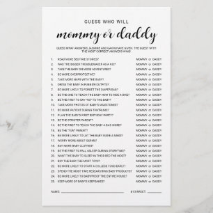 Wie zei dat het leuk budgetvriendelijk Baby shower Flyer