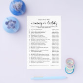 Wie zei dat het leuk budgetvriendelijk Baby shower Flyer (Enkel)
