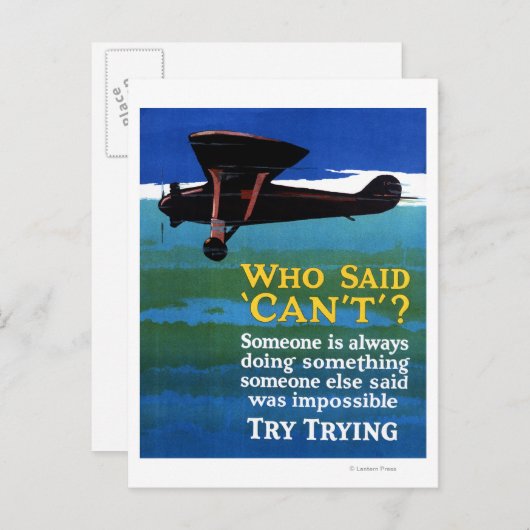 Wie zei dat het niet kon - probeer het maar uit briefkaart (Voorkant / Achterkant)