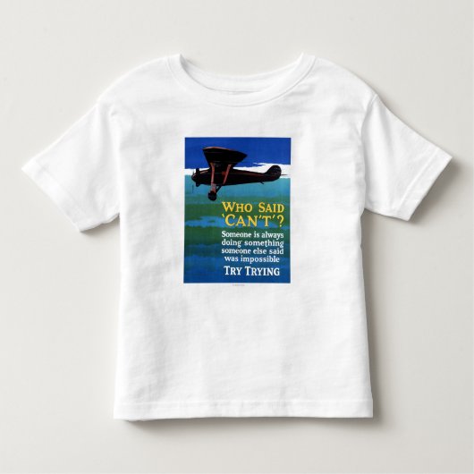 Wie zei dat het niet kon - probeer het maar uit kinder shirts (Voorkant)