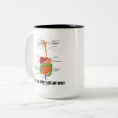 Wie zei dat ik geen gast had? spijsverteringsstels tweekleurige koffiemok (Voorkant links)
