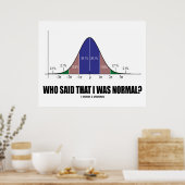 Wie zei dat ik normaal was? (Bell Curve Humor) Poster (Keuken)