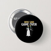 Wie zei Game Over - Pineapple Swinger Wedding Bri Ronde Button 5,7 Cm (Voorkant /achterkant)