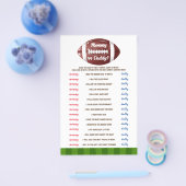 Wie zei het Amerikaanse Football Baby shower spel Flyer (Enkel)