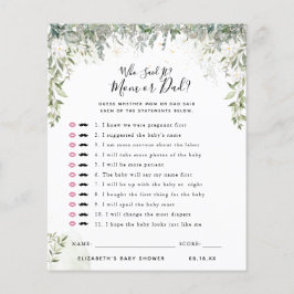 Wie zei het | Baby Shower Spel