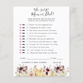 Wie zei het | Baby Shower Spel