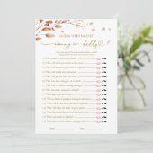 Wie zei het Baby shower spel Kaart (Staand voorkant)