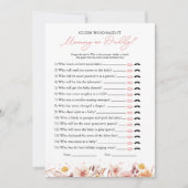 Wie zei het Fall Baby Shower Game Kaart (Voorkant)