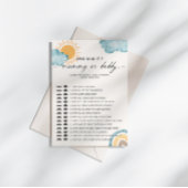 Wie zei het mama? | Daddy Baby shower spel Kaart