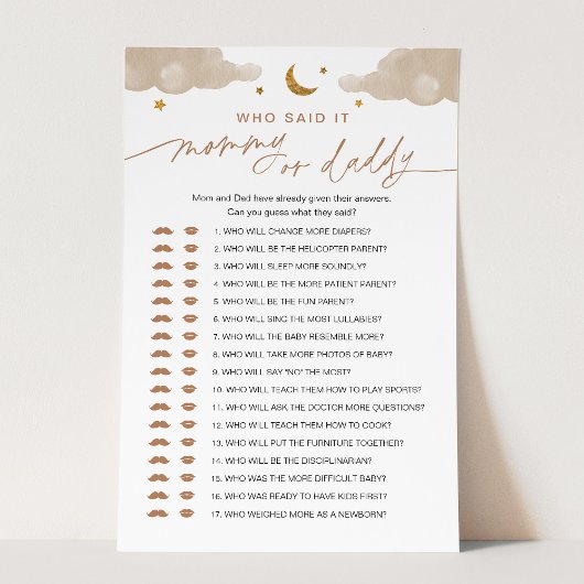 Wie zei het mama of papa Baby Game Twinkle Star