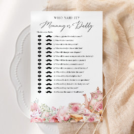 Wie zei het Mamma of Papa Thee Baby Shower Spel
