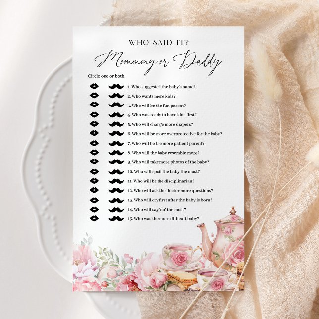 Wie zei het Mamma of Papa Thee Baby Shower Spel (Creator heeft geüpload)