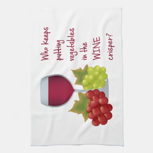 Wie zet groenten in de wijnknisper? theedoek (Verticaal)