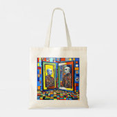 Wie zie je in de spiegel tote bag (Achterkant)