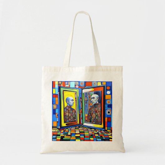 Wie zie je in de spiegel tote bag (Voorkant)