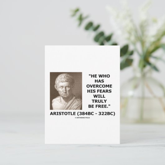 Wie zijn angsten heeft overwonnen, zal werkelijk v briefkaart (Staand voorkant)