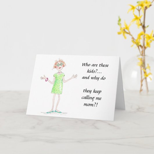 Wie zijn deze kinderen?..grappige schets van moede kaart (Gele Bloem)