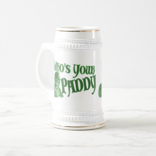 Wie zijn jouw Paddy Mokken? Bierpul (Voorkant links)