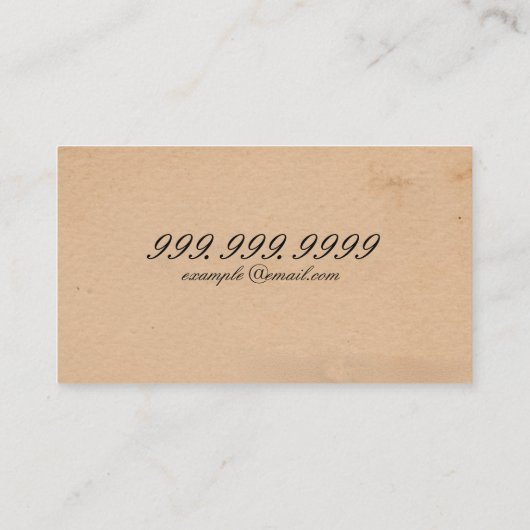 "Wie zijn jullie?" Victoriaans Cards V1 Contactkaartje (Achterkant)