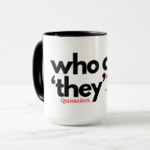 Wie zijn ze? -Engels Mok (Voorkant links)