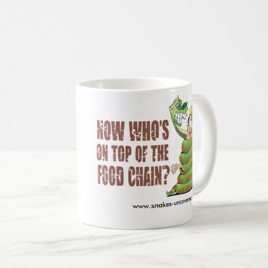 Wie zit er bovenop de voedselketen? koffiemok (Voorkant rechts)