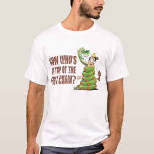 Wie zit er bovenop de voedselketen? t-shirt