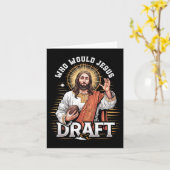 Wie zou Jesus Draft Fantasy Football Fan Christi Kaart (Gele Bloem)
