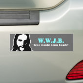 Wie zou Jezus Bomb? Bumpersticker (Op auto)