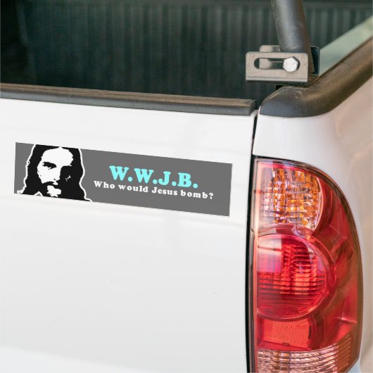 Wie zou Jezus Bomb? Bumpersticker (Op Truck)