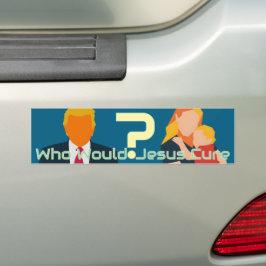 Wie zou Jezus genezen? Sticker met gewaagde morele