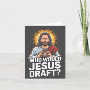 Wie zou Jezus opstellen Grappige Fantasy Football Kaart