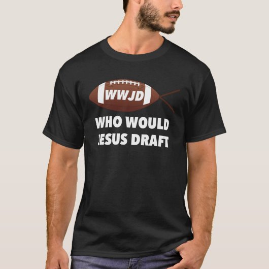 Wie zou Jezus opstellen WWJD Jezus vis fantasie vo T-shirt (Voorkant)