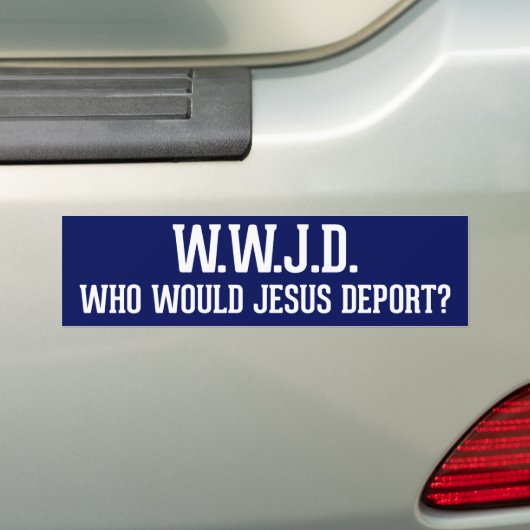 Wie zou Jezus uitzetten WWJD Bumpersticker (Op auto)