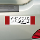 Wie zou Paul Revere zijn? Bumpersticker (Op auto)