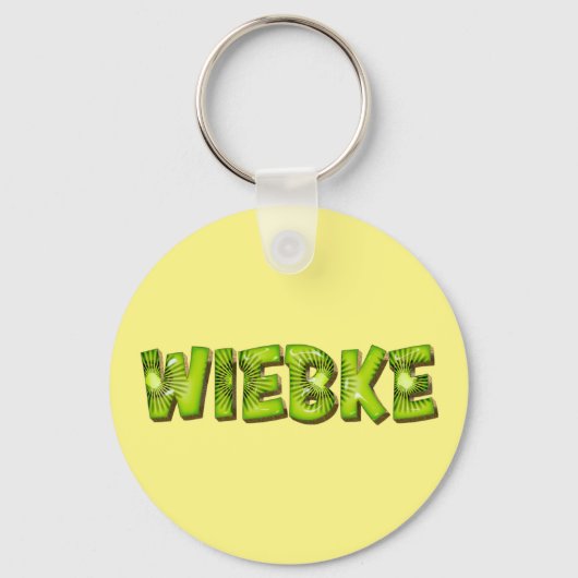 Wiebke Name Kiwi Design Schlüsselanhänger Sleutelhanger (Voorkant)