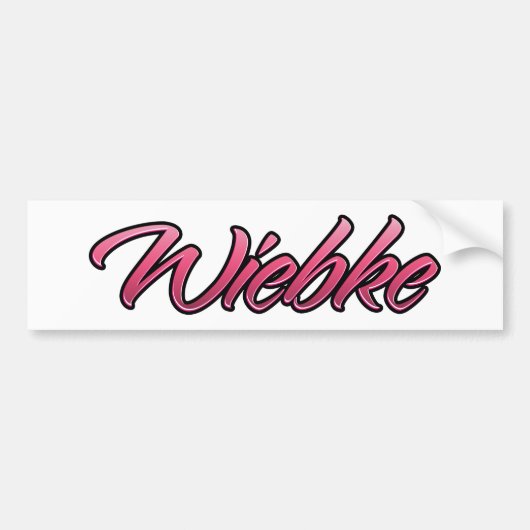 Wiebke roze Aufkleber Sticker (Voorkant)