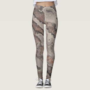Wied Crazy Lace Agate Natural Rock ontworpen Leggings