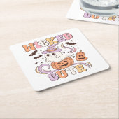 Wied Cute Halloween Kartonnen Onderzetters (Schuin)