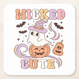 Wied Cute Halloween Kartonnen Onderzetters
