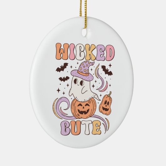 Wied Cute Halloween Keramisch Ornament (Rechts)