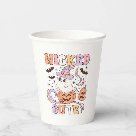 Wied Cute Halloween Papieren Bekers (Voorkant)