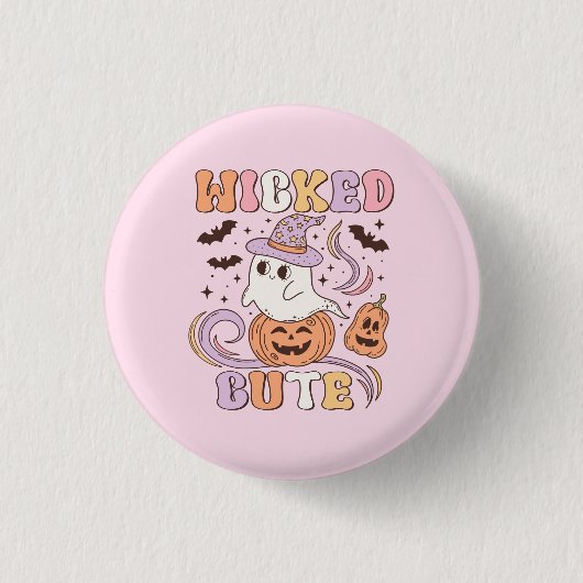Wied Cute Halloween Ronde Button 3,2 Cm (Voorkant)