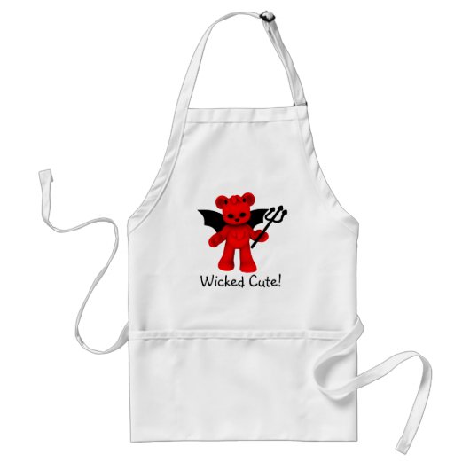 Wied Cute Teddy Bear Apron Standaard Schort (Voorkant)