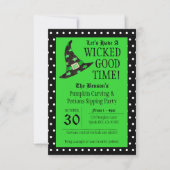 Wied Good Time Green Halloween Uitnodiging (Voorkant)