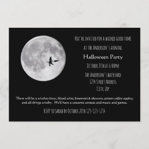 Wied Good Time Moon - Halloween Party Invitation Kaart