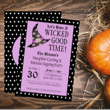 Wied Good Time Paarse Halloween Uitnodiging