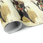 Wied Krampus Scary Demon Holiday Kerstmis Cadeaupapier (Rol Hoek)