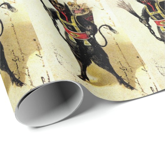 Wied Krampus Scary Demon Holiday Kerstmis Cadeaupapier (Rol Hoek)