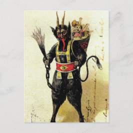 Wied Krampus Scary Demon Holiday Kerstmis Feestdagenkaart