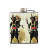 Wied Krampus Scary Demon Holiday Kerstmis Heupfles (Achterkant)